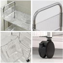 Carrello Portaoggetti Mobile con 4 Ripiani - 40x28,5x95cm - Design Moderno