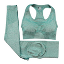 Completo Sportivo Donna 2 Pezzi - Leggings Push-Up + Reggiseno Sportivo Imbottito, Materiale Traspirante ad Asciugatura Rapida