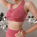 Completo Sportivo Donna 2 Pezzi - Leggings Push-Up + Reggiseno Sportivo Imbottito, Materiale Traspirante ad Asciugatura Rapida
