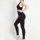 Completo Sportivo Donna 2 Pezzi - Leggings Push-Up + Reggiseno Sportivo Imbottito, Materiale Traspirante ad Asciugatura Rapida