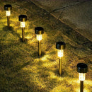 Set 10 Lampade Solari da Giardino LED - Illuminazione Esterna Bianco Caldo, Design a Picchetto