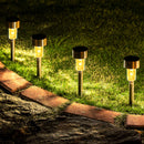 Set 10 Lampade Solari da Giardino LED - Illuminazione Esterna Bianco Caldo, Design a Picchetto