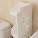Mobile Verticale Angolare per Bagno 100x24x24 cm - Bianco Moderno con Cassetti e Ripiani