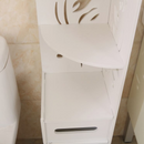Mobile Verticale Angolare per Bagno 100x24x24 cm - Bianco Moderno con Cassetti e Ripiani
