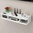Supporto da parete multifunzione per router e accessori - 3 scomparti, 60x20cm