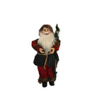 Statuina decorativa di Babbo Natale con bacchetta e costume dai colori festivi