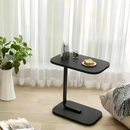 Tavolino Laterale Ovale Nero per Divano e Letto - Design Moderno ed Elegante
