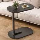 Tavolino Laterale Ovale Nero per Divano e Letto - Design Moderno ed Elegante