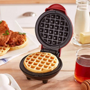 Mini macchina elettrica per waffle e cialde con piastre antiaderenti - Design compatto rosso