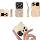 Telefono Flip i16Pro Mini - Dual SIM, Schermo HD, Bluetooth, Radio FM - Design Compatto e Resistente