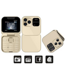 Telefono Flip i16Pro Mini - Dual SIM, Schermo HD, Bluetooth, Radio FM - Design Compatto e Resistente