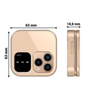 Telefono Flip i16Pro Mini - Dual SIM, Schermo HD, Bluetooth, Radio FM - Design Compatto e Resistente
