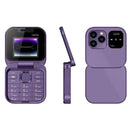 Telefono Flip i16Pro Mini - Dual SIM, Schermo HD, Bluetooth, Radio FM - Design Compatto e Resistente