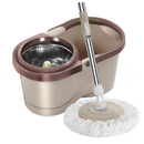 Mocio Rotante con Secchio 8L e Sistema di Strizzatura - Set Completo con 2 Ricambi in Microfibra