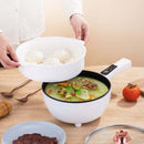 Padella e Pentola Elettrica Portatile Per Cucinare Senza Cucina a Gas, 2-in-1, con coperchio trasparente, 26 cm