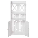 Mobile Organizer per Bagno in WPC con 3 Ripiani e Ante, Resistente all'Umidità