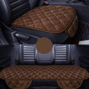 Set 3 Coprisedili Auto Trapuntati con Tasche - Sedili Anteriori + Divanetto Posteriore Marrone