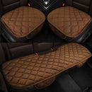 Set 3 Coprisedili Auto Trapuntati con Tasche - Sedili Anteriori + Divanetto Posteriore Marrone