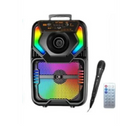 Cassa Portatile Wireless Bluetooth, Altoparlante 8 Pollici, Luci RGB, Microfono Karaoke e Telecomando BT-2092