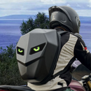 Zaino Moto Impermeabile con LED e Design Carbon - Scomparto Laptop, Guscio Rigido