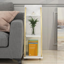 Tavolino Laterale Decorativo con 3 Ripiani in PVC - Design Moderno e Funzionale