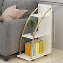 Tavolino Laterale Decorativo con 3 Ripiani in PVC - Design Moderno e Funzionale