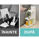 Tavolino Laterale Decorativo con 3 Ripiani in PVC - Design Moderno e Funzionale