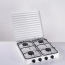 Piano Cottura a Gas Star Chef con 4 Fuochi, Design Compatto, Struttura Metallica Resistente, Bianco