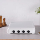 Piano Cottura a Gas Star Chef con 4 Fuochi, Design Compatto, Struttura Metallica Resistente, Bianco