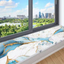 Pellicola Autoadesiva per Pareti Effetto Marmo Azzurro Pastello con Oro 0,6x3m - Design Premium