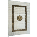 Tappeto Elegante in Pelliccia Sintetica Bianco-Oro - Raffinatezza e Comfort Premium per la Tua Casa
