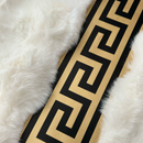 Tappeto Elegante in Pelliccia Sintetica Bianco-Oro - Raffinatezza e Comfort Premium per la Tua Casa