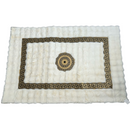 Tappeto Elegante in Pelliccia Sintetica Bianco-Oro - Raffinatezza e Comfort Premium per la Tua Casa
