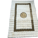 Tappeto Elegante in Pelliccia Sintetica Bianco-Oro - Raffinatezza e Comfort Premium per la Tua Casa