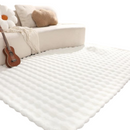 Tappeto Soffice in Pelliccia Sintetica Design 3D Bubble 180x230cm - Bianco Nordic per Soggiorno e Camera da Letto