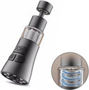 Testina per Rubinetto 3-in-1 Girevole 360° - Antispruzzo con Getto Regolabile per Lavello Cucina