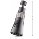 Testina per Rubinetto 3-in-1 Girevole 360° - Antispruzzo con Getto Regolabile per Lavello Cucina