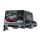 Telecamera Auto 3 In 1 | Anteriore + Interno + Posteriore | Full HD 1080p, Schermo 4 Pollici, Sensore di Movimento