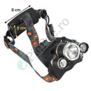 Torcia Frontale LED Professionale 5000 Lumen - Ricaricabile USB, Portata 500m