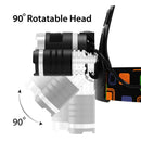Torcia Frontale LED Professionale 5000 Lumen - Ricaricabile USB, Portata 500m