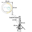 Lampada LED Circolare Professionale con Treppiede e Supporto per Telefono - Ring Light per Makeup e Foto