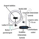 Lampada LED Circolare Professionale con Treppiede e Supporto per Telefono - Ring Light per Makeup e Foto