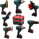 Kit Utensili Multifunzione 7 in 1 - 48V Li-Ion, 2 Batterie, 7 Testine Intercambiabili per Foratura, Taglio, Levigatura