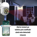 Set 2 Telecamere di Sorveglianza WiFi da Esterno/Interno con Visione Notturna a Colori, Controllo da Telefono, Rilevamento Movimento