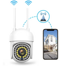 Set 2 Telecamere di Sorveglianza WiFi da Esterno/Interno con Visione Notturna a Colori, Controllo da Telefono, Rilevamento Movimento