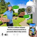 Set 2 Telecamere di Sorveglianza WiFi da Esterno/Interno con Visione Notturna a Colori, Controllo da Telefono, Rilevamento Movimento