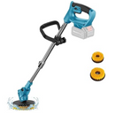 Spazzola Elettrica Multifunzione 48V con Manico Telescopico, 2 Batterie, Caricabatterie e 3 spazzole intercambiabili