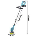 Spazzola Elettrica Multifunzione 48V con Manico Telescopico, 2 Batterie, Caricabatterie e 3 spazzole intercambiabili