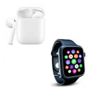 Set Promo 1+1 Smartwatch + Auricolari Wireless - Schermo HD, Monitoraggio della Salute, Controllo della Musica