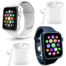 Set Promo 1+1 Smartwatch + Auricolari Wireless - Schermo HD, Monitoraggio della Salute, Controllo della Musica